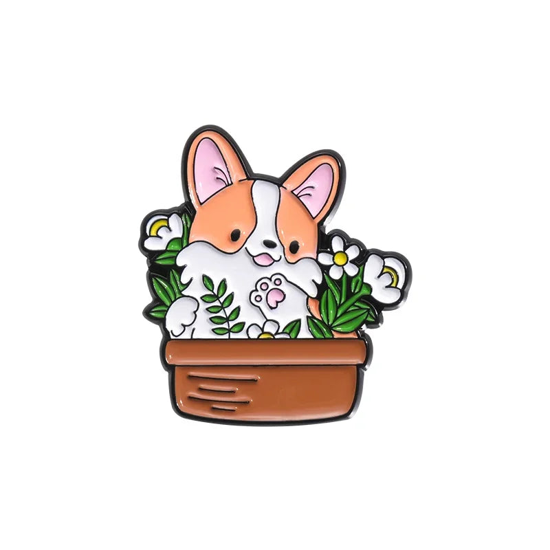 Kawaii Animal Brooch – Cute Enamel Pin Series