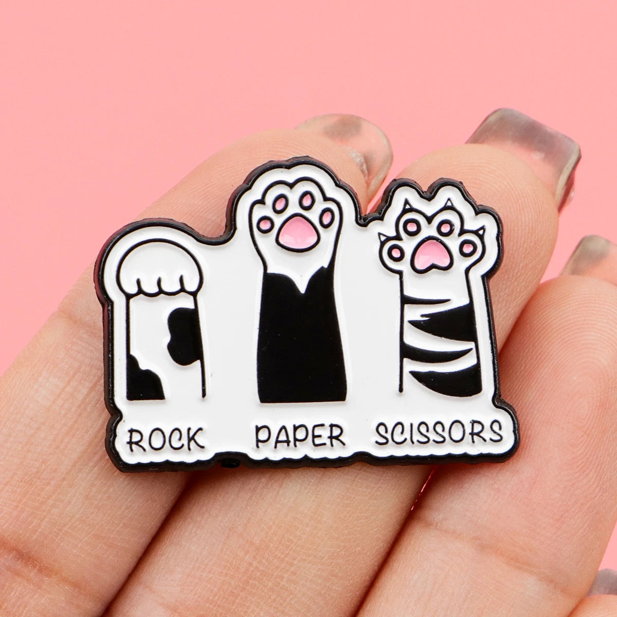 Cute Cat Paw Enamel Pin – Kawaii Animal Brooch