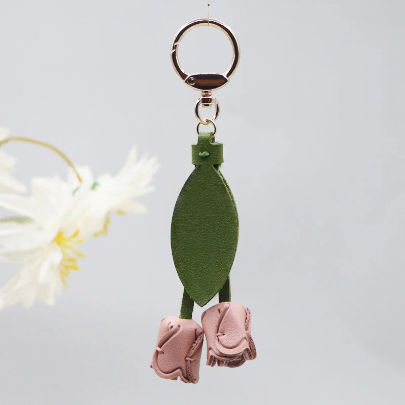 “She Blooms” Tulip Keychain