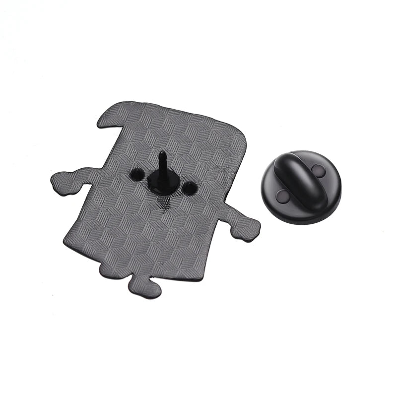 Comedy Anime Towel Enamel Pin – Funny Cartoon Brooch Gift for Friends