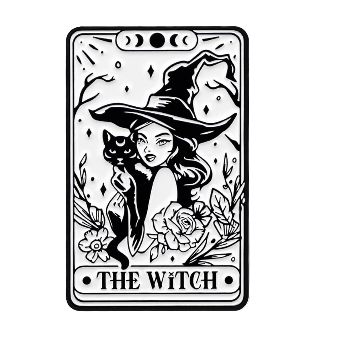 Cute Black Cat Enamel Pin – Witchy Halloween Brooch