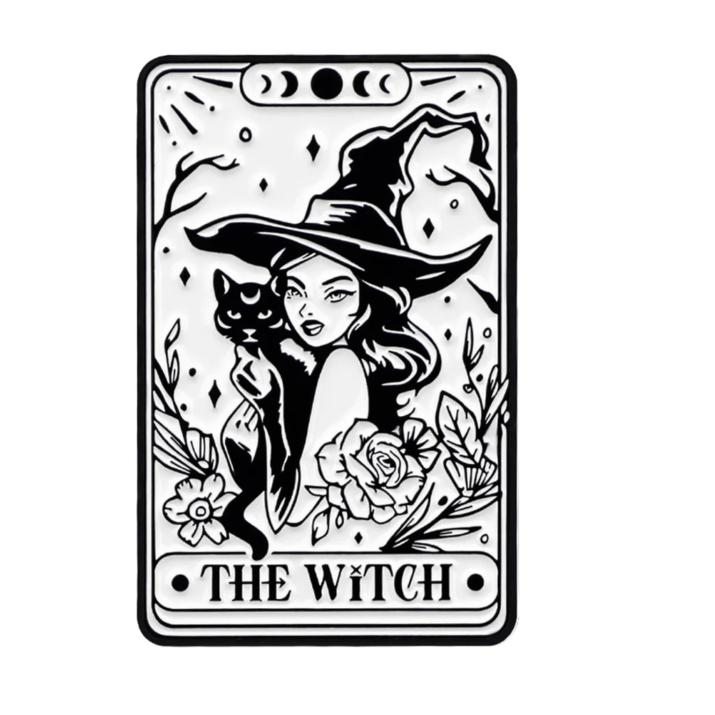 Cute Black Cat Enamel Pin – Witchy Halloween Brooch