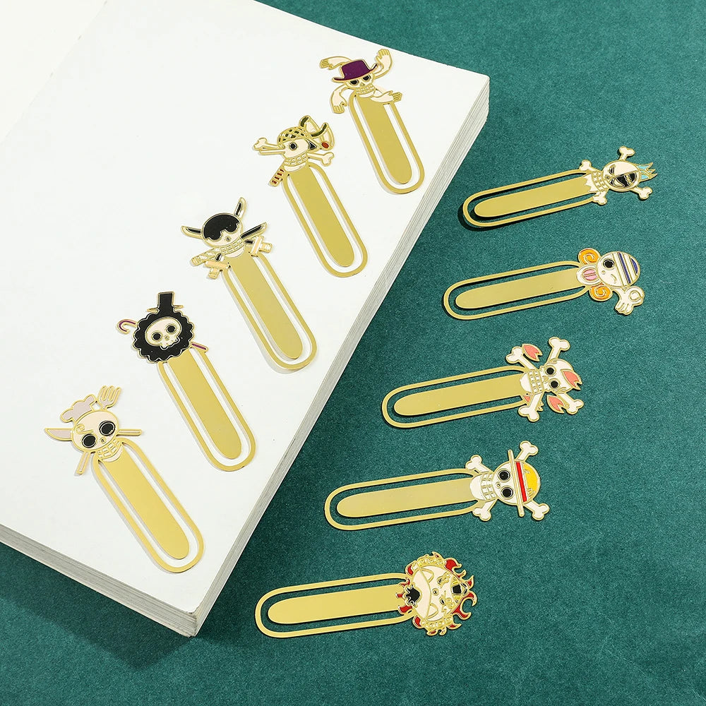 One Piece Metal Bookmarks – Anime Collectible Gift for Fans & Book Lovers