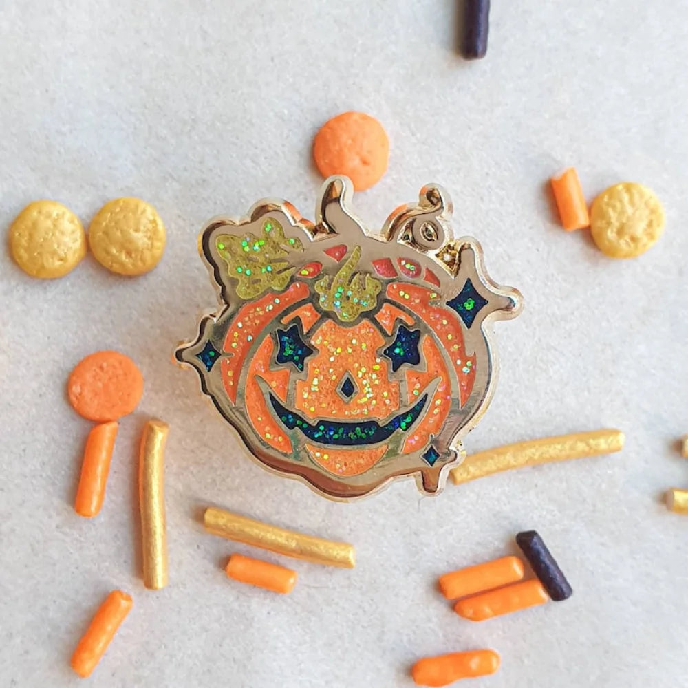 Spooky Friends Enamel Pin Set – Bat, Ghost & Candy Corn