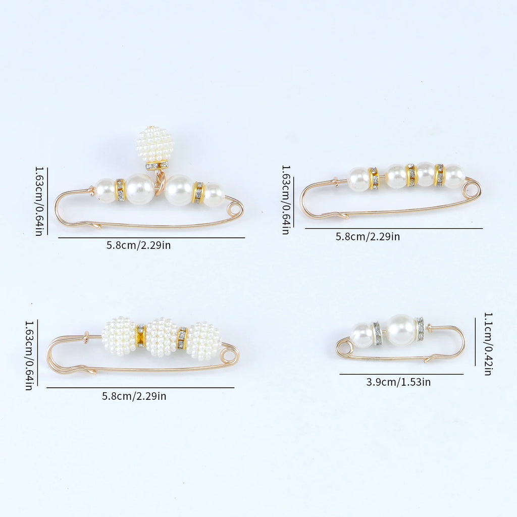Kpop Gold Brooch Set – Fashion Safety Pins for Women