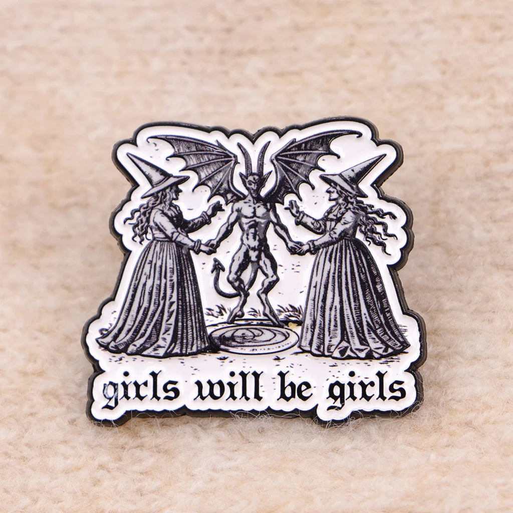 Feminist Witch Enamel Pin – Funny Brooch Badge