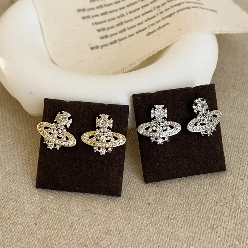 Trendy 3D Planet Earrings