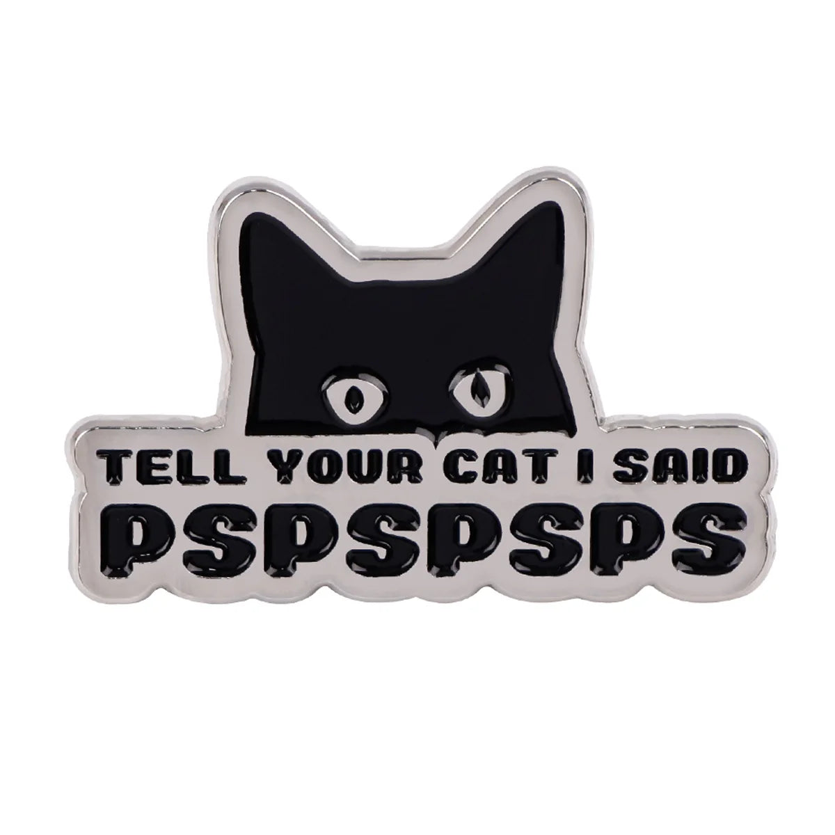 Cute Black Cat Enamel Pin – Witchy Halloween Brooch