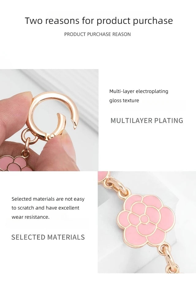 Pink Shoulder Bag Extension Chain