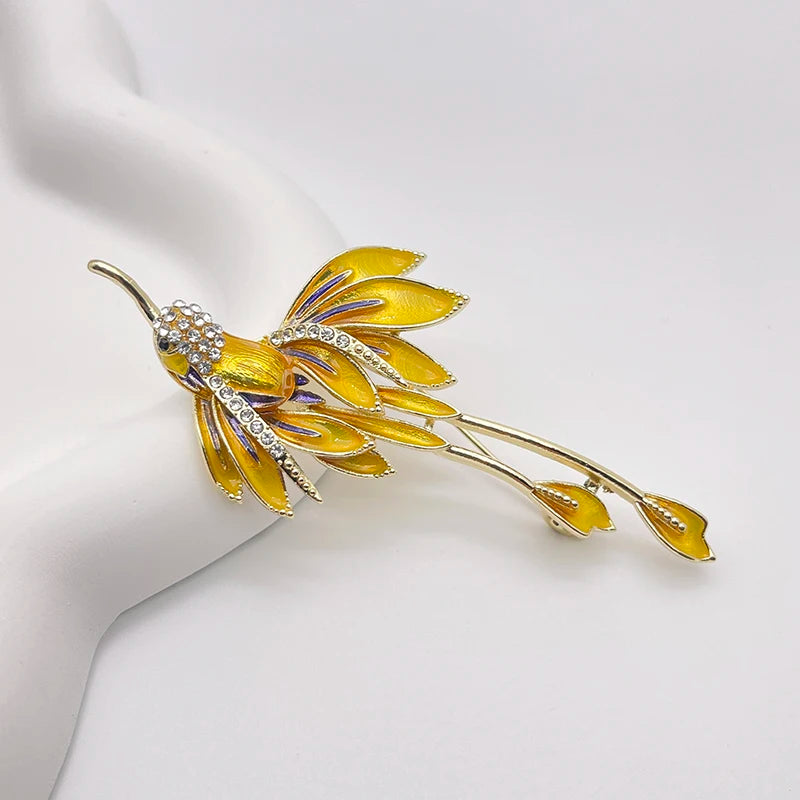 Blue Enamel Butterfly Brooch