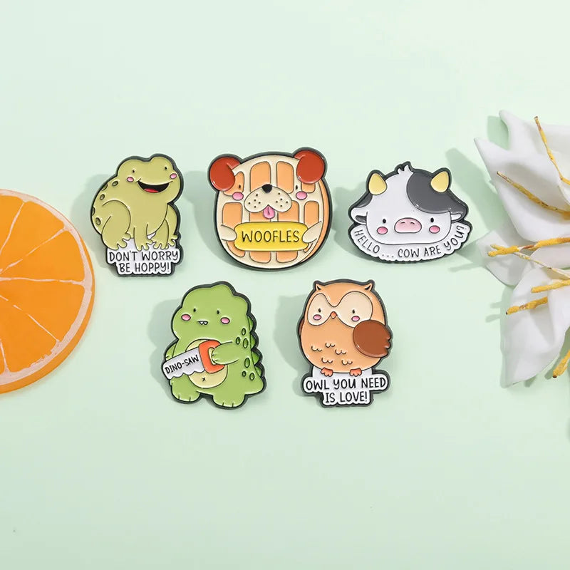 Frog, Rabbit & Duck Pins – Cute Animal Badges