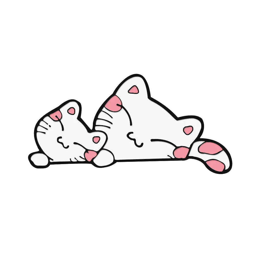 Lovely Pink Cat Claw Enamel Pin – Cute Kitten Brooch for Kids & Girls