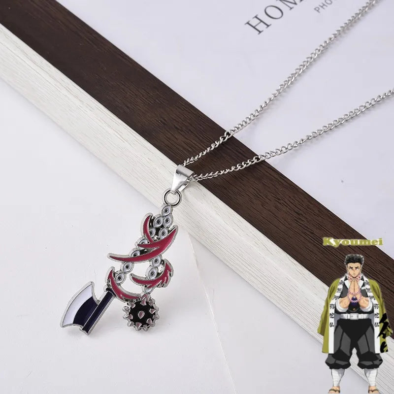 Demon Slayer Necklace – Kimetsu no Yaiba Enamel Pendant Choker Cosplay Jewelry