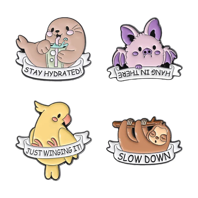Frog, Rabbit & Duck Pins – Cute Animal Badges