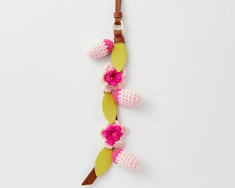 Knitted Cherry Blossom Bag Accessory