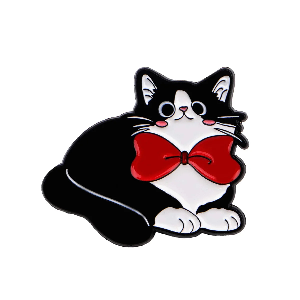Cute Black Cat Enamel Pin – Witchy Halloween Brooch