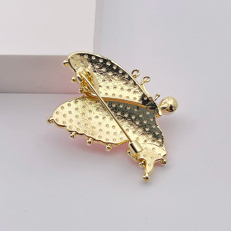 Blue Enamel Butterfly Brooch