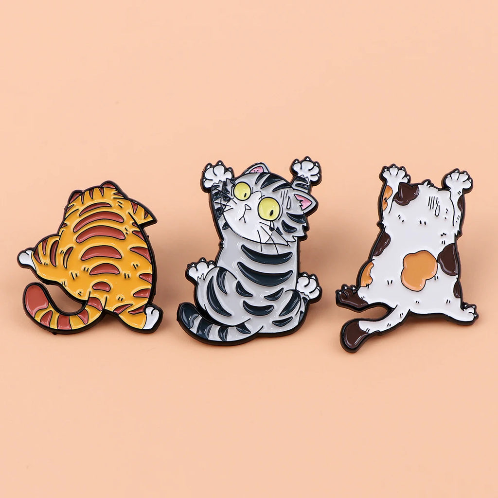 Kawaii Cat Enamel Pin – Cute Animal Brooch