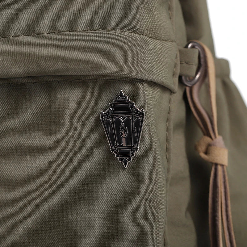 Black Lantern Pin – Gothic Enamel Brooch for Halloween & Everyday Style