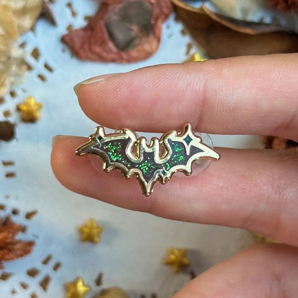 Spooky Friends Enamel Pin Set – Bat, Ghost & Candy Corn