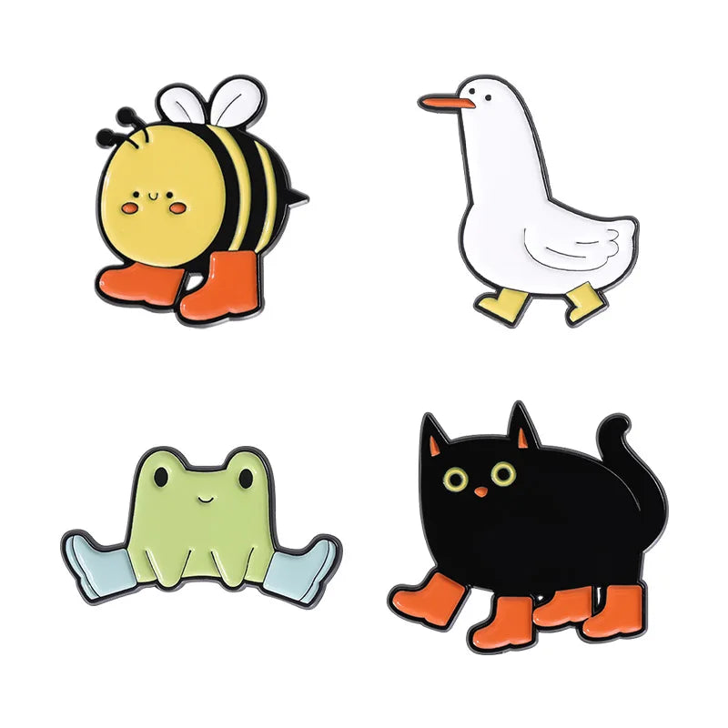 Frog, Rabbit & Duck Pins – Cute Animal Badges