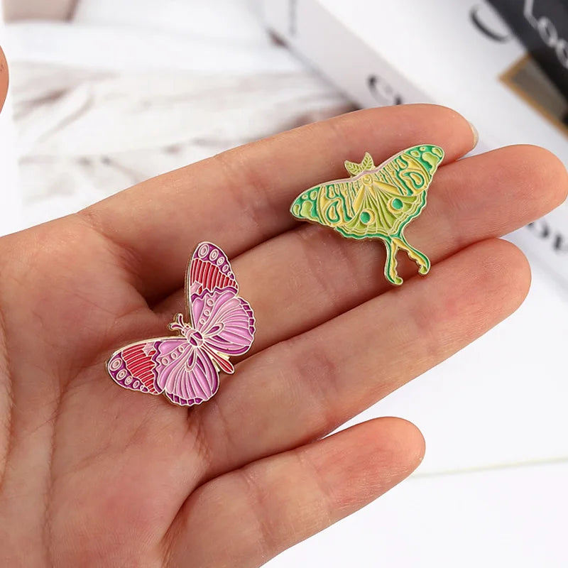 Colorful Butterfly Enamel Pin – Cute Insect Brooch