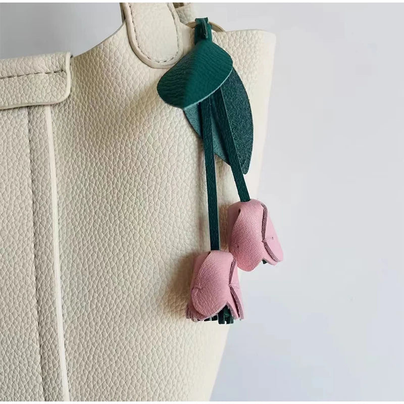 “She Blooms” Tulip Keychain