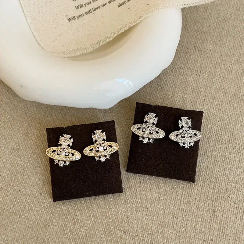 Trendy 3D Planet Earrings