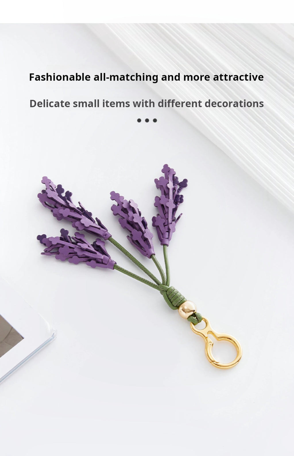 Empower in Lavender – Leather Bag Charm