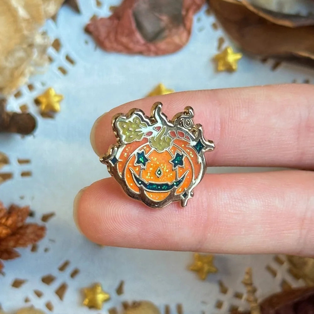 Spooky Friends Enamel Pin Set – Bat, Ghost & Candy Corn