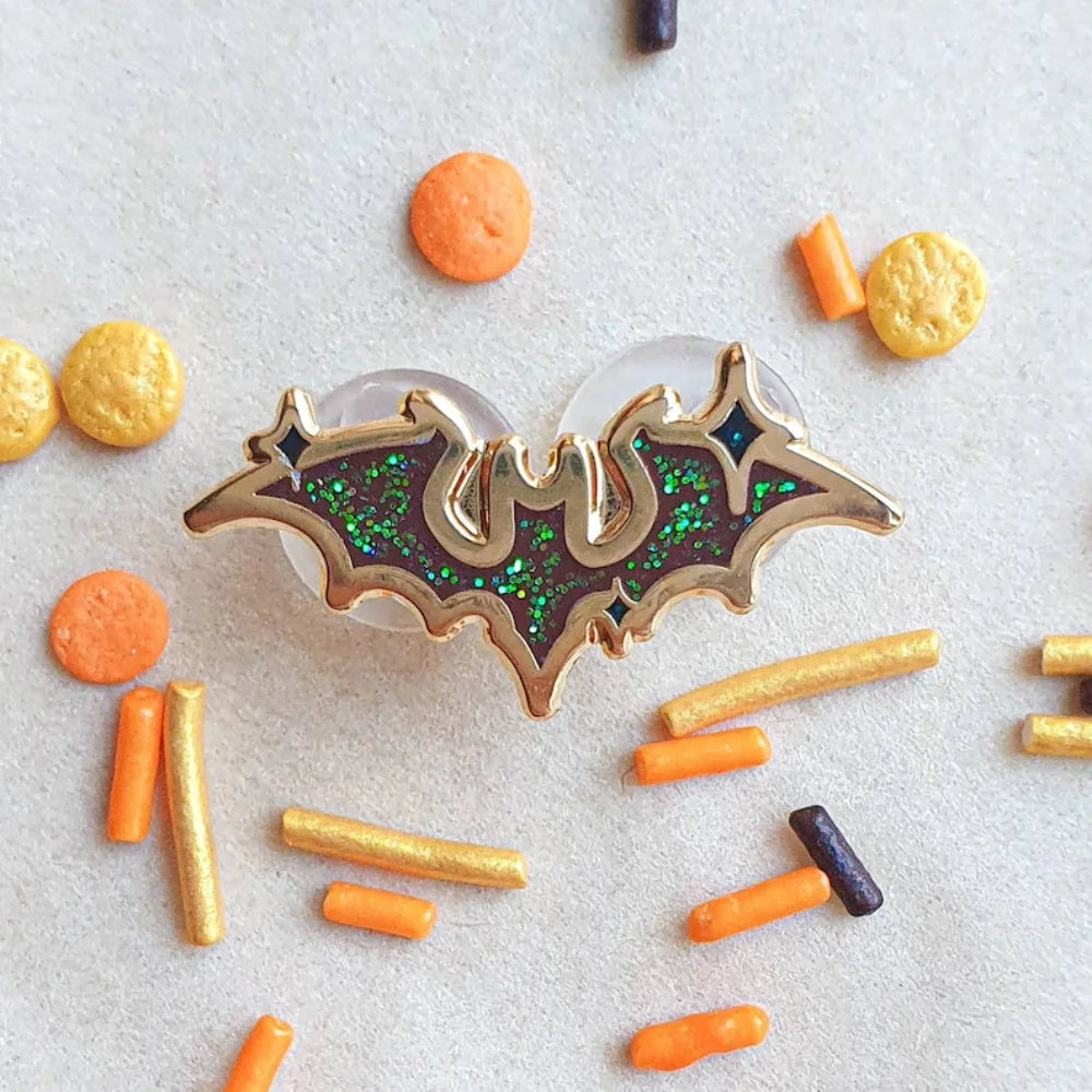 Spooky Friends Enamel Pin Set – Bat, Ghost & Candy Corn