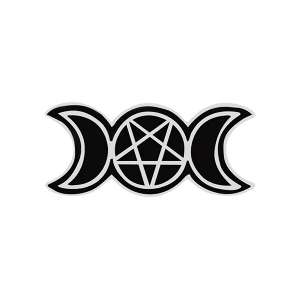 Witchy Enamel Pins – Cat, Hat & Moon Badge