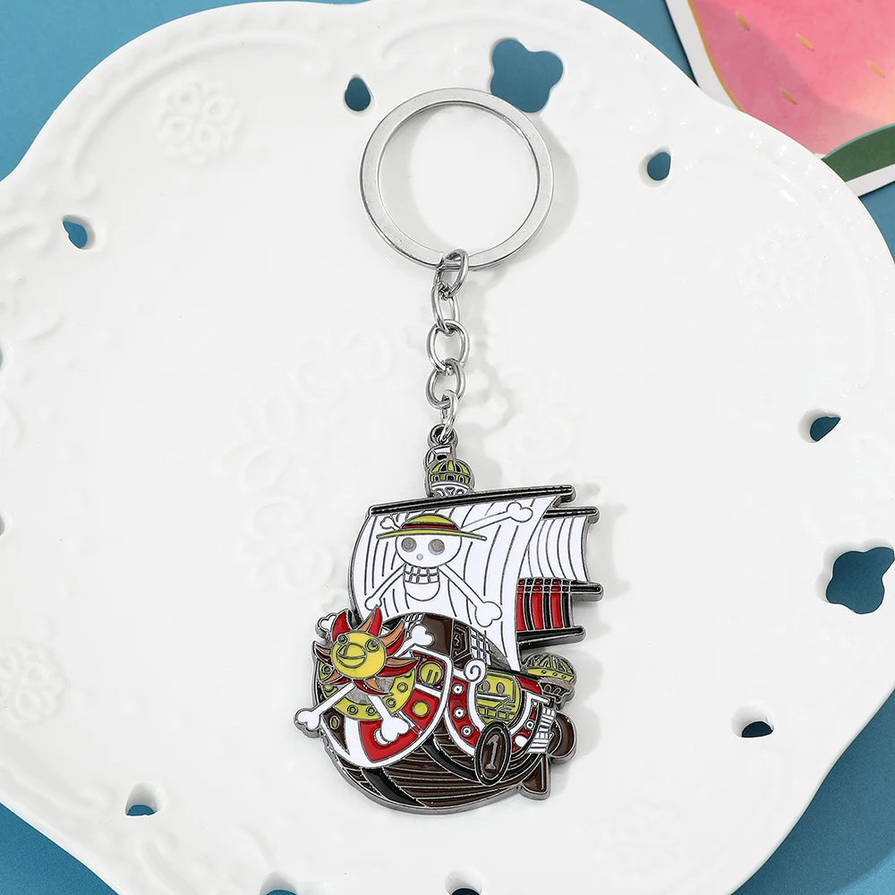 One Piece Luffy Pirate Keychain – Anime Metal Pendant Bag Charm Gift for Fans