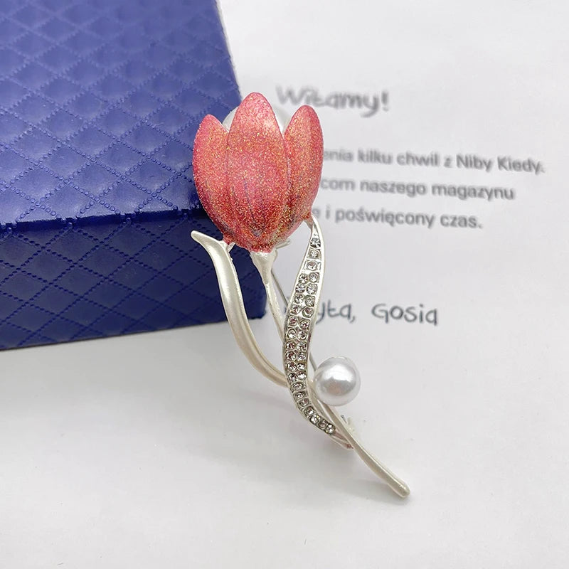 Sparkling Peony Brooch Jewelry