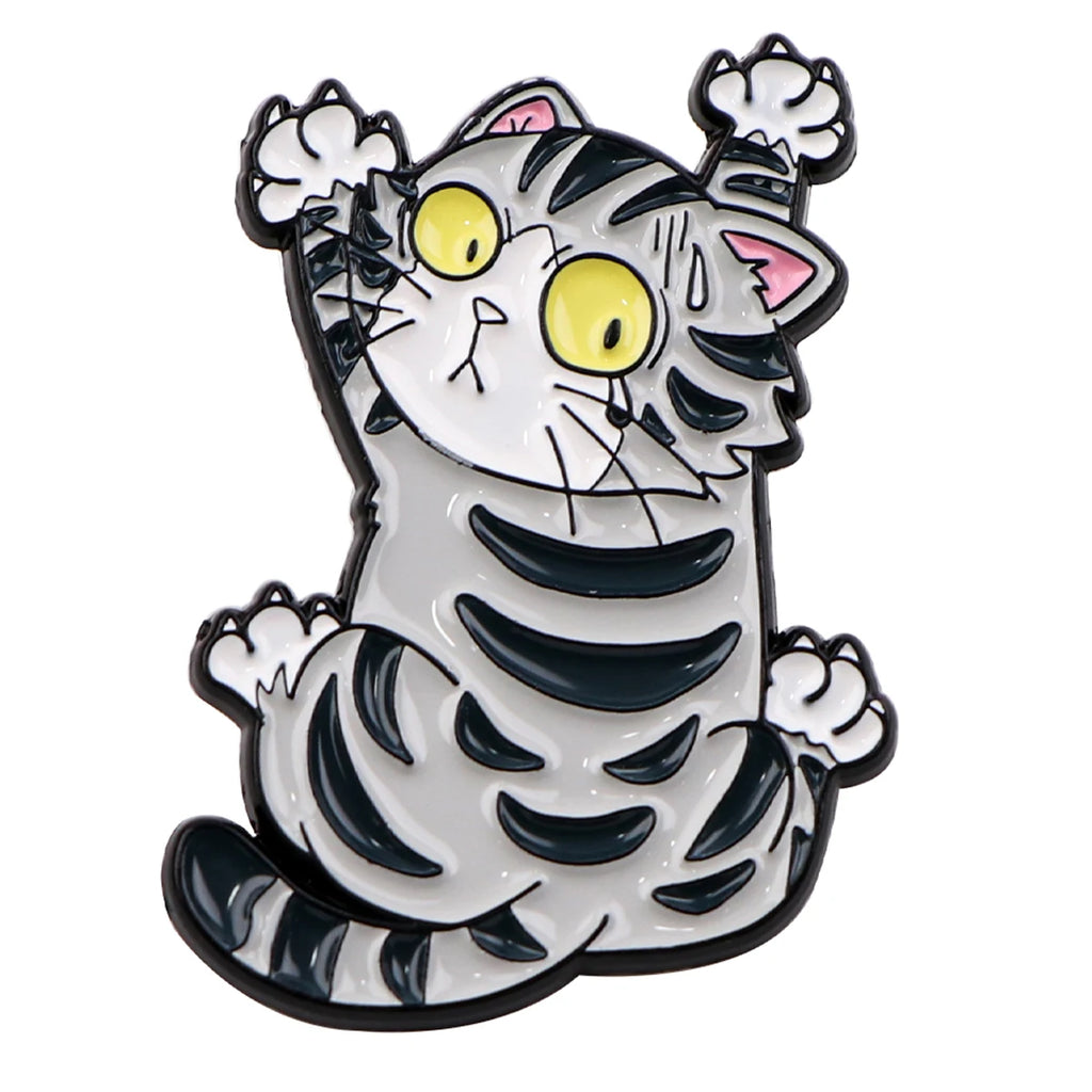 Kawaii Cat Enamel Pin – Cute Animal Brooch