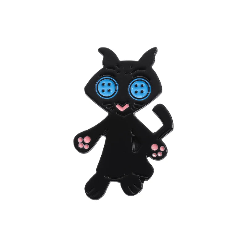 Coraline Doll Enamel Pin – Horror Punk Brooch