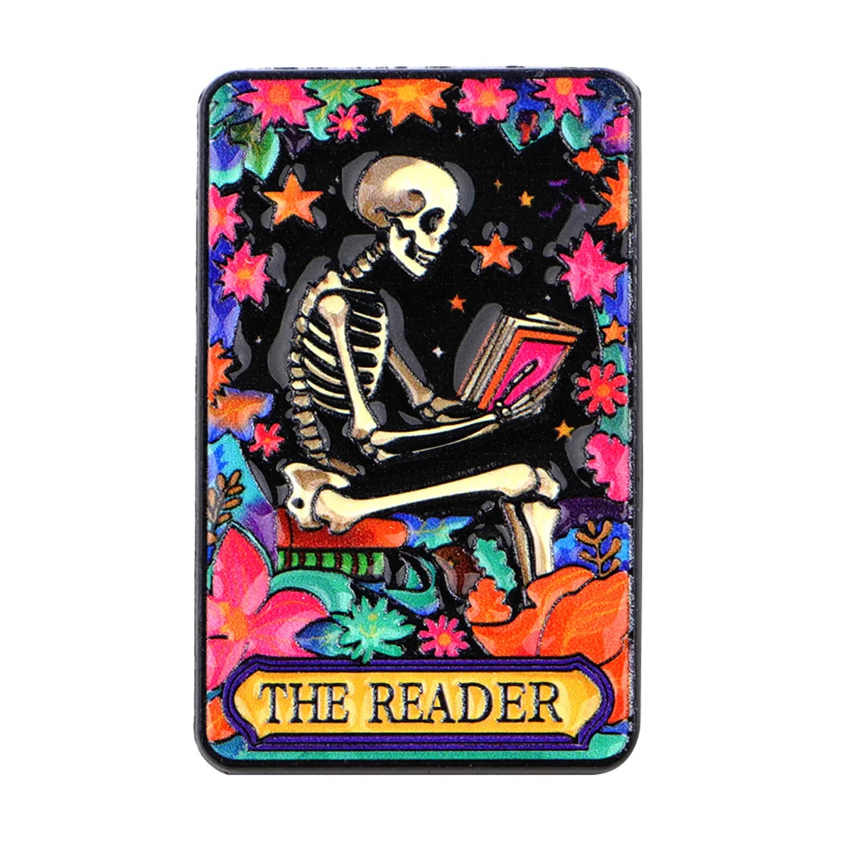 Skeleton Tarot Enamel Pin – READER Brooch