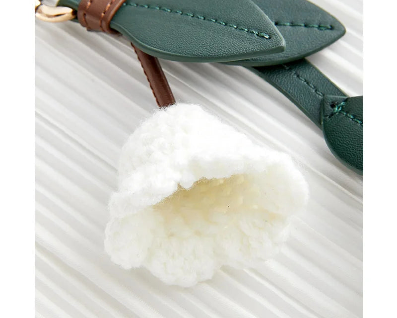 Knitted Cherry Blossom Bag Accessory