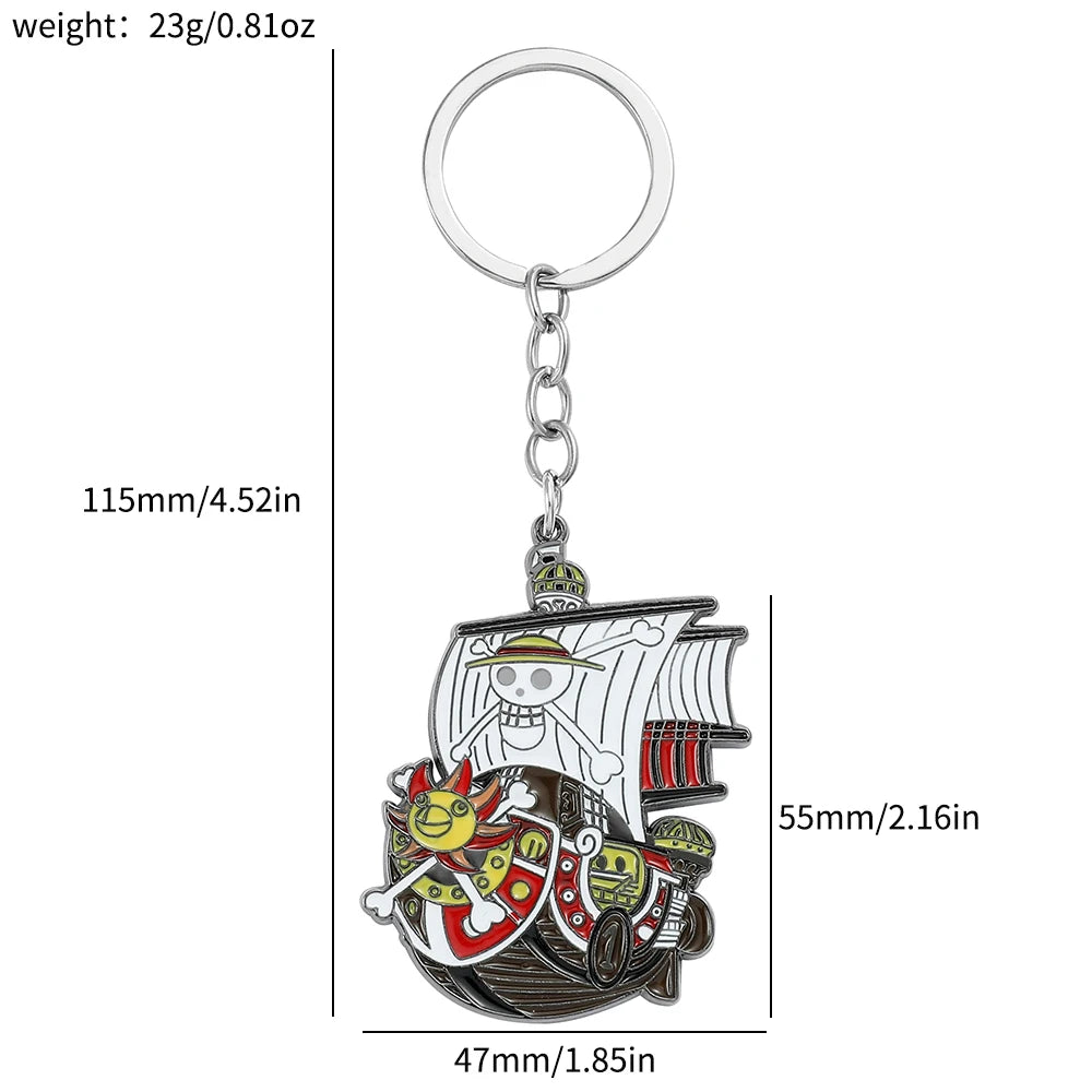 One Piece Luffy Pirate Keychain – Anime Metal Pendant Bag Charm Gift for Fans