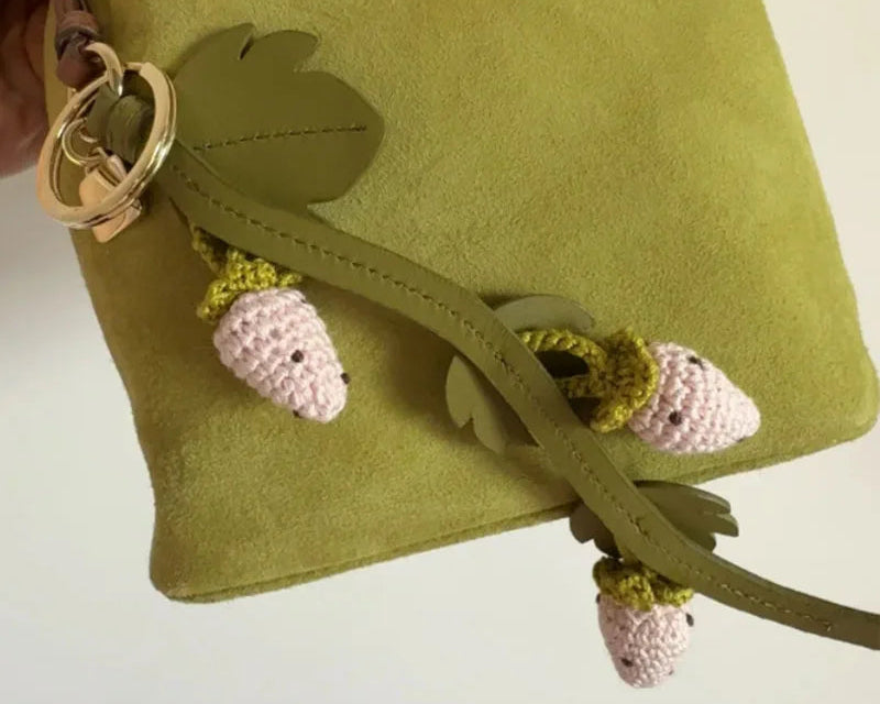 Knitted Cherry Blossom Bag Accessory