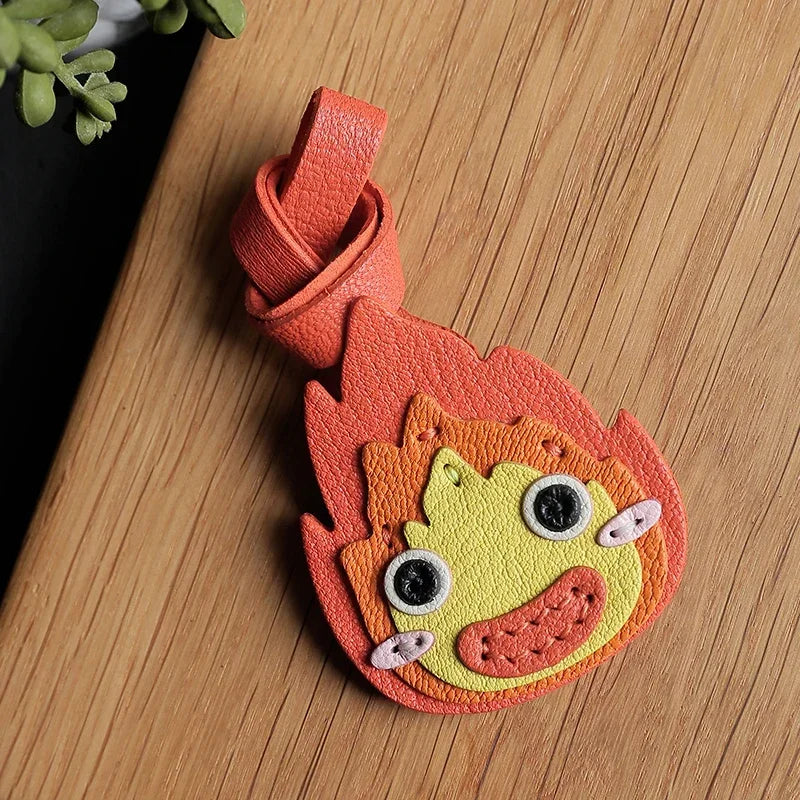 Exquisite Leather Bag Charm – Scarecrow Design