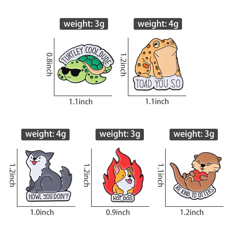 Frog, Rabbit & Duck Pins – Cute Animal Badges