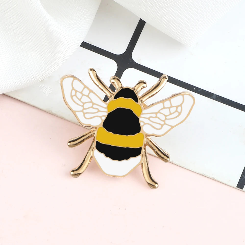 Cute Honey Bee Enamel Pin – Cartoon Insect Brooch