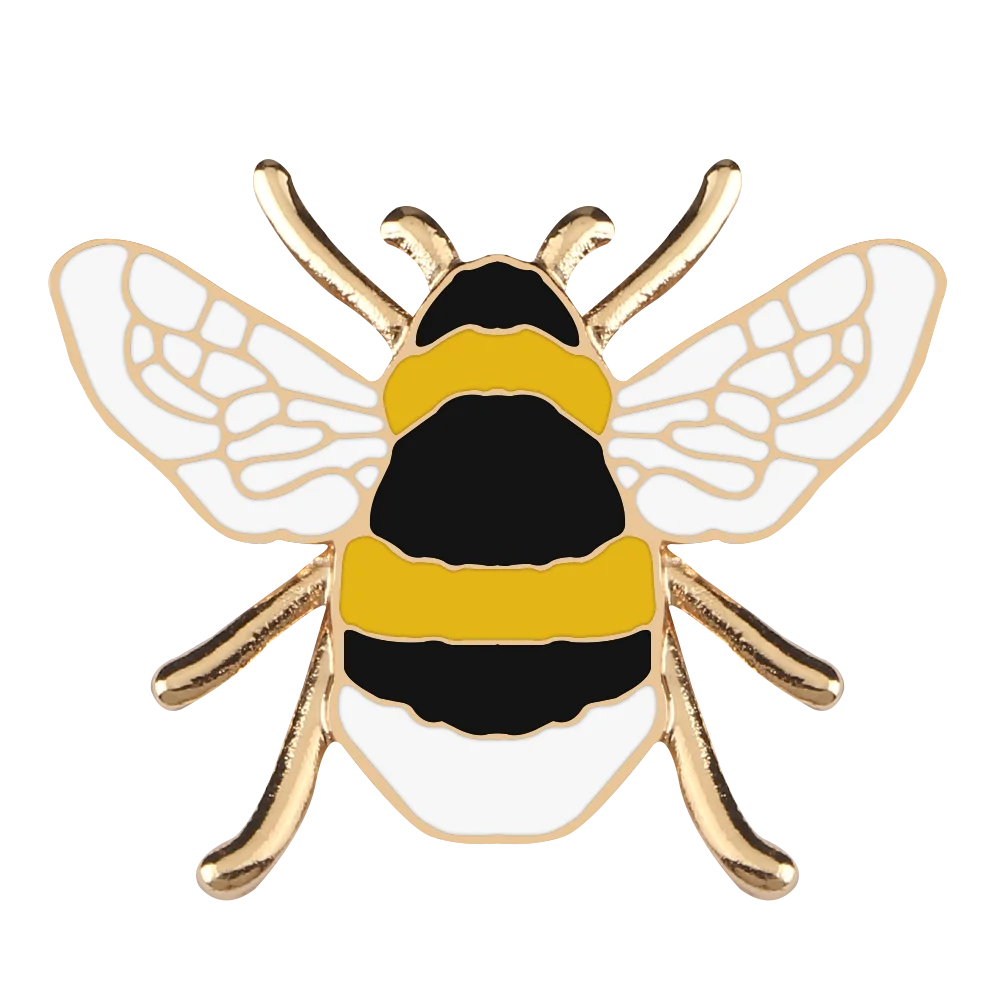 Cute Honey Bee Enamel Pin – Cartoon Insect Brooch