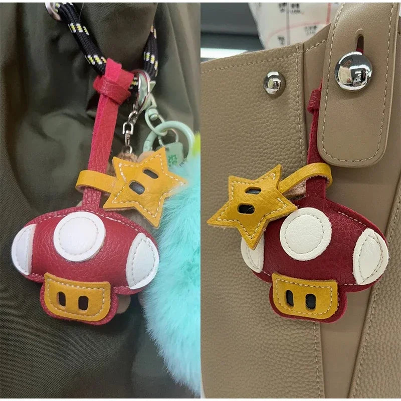 Exquisite Leather Bag Charm – Scarecrow Design