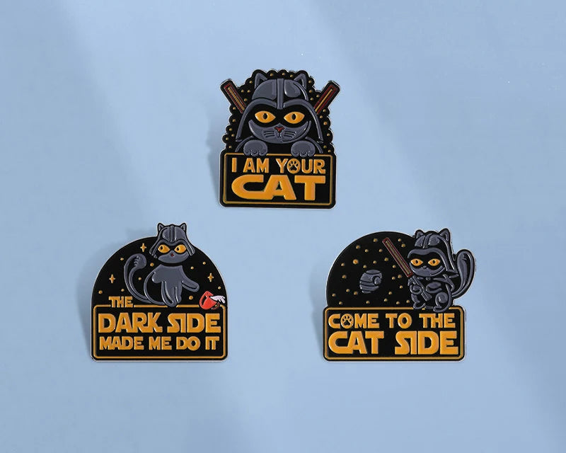 Come to the Cat Side Enamel Pin – Funny Dark Side Brooch