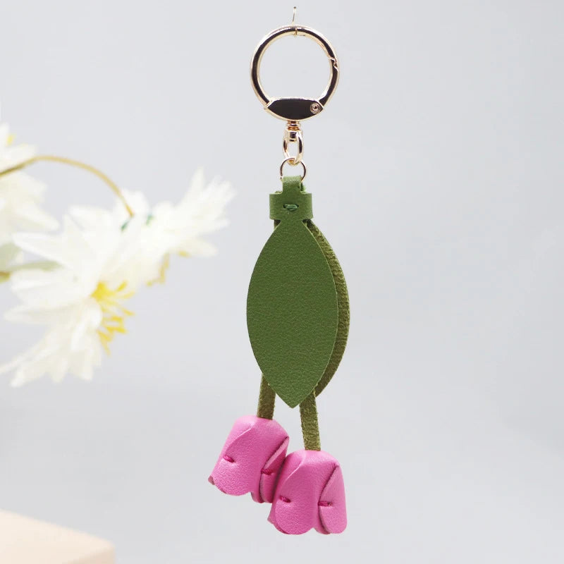 “She Blooms” Tulip Keychain