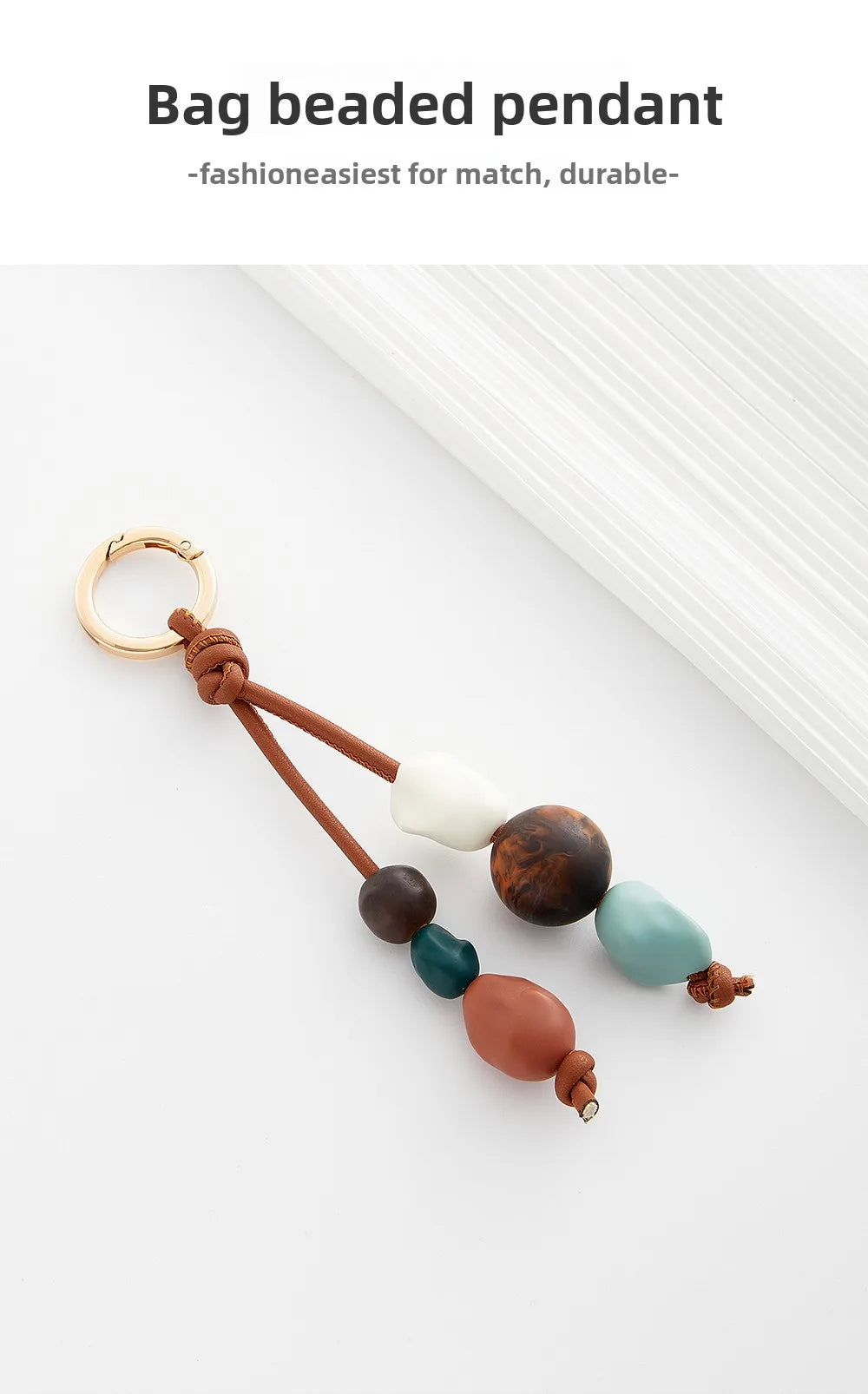 Retro Beaded Bag Charm