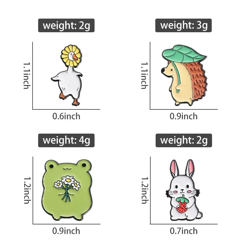 Kawaii Animal Brooch – Cute Enamel Pin Series