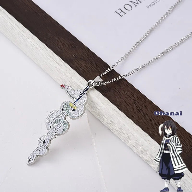 Demon Slayer Necklace – Kimetsu no Yaiba Enamel Pendant Choker Cosplay Jewelry